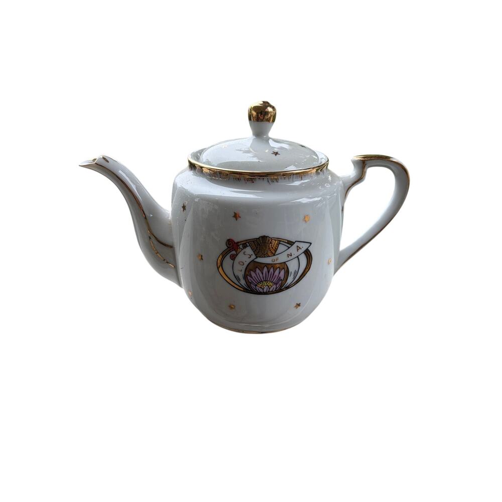 Vintage 1950s Shriners Masonic Ceramic Teapot Mackrides